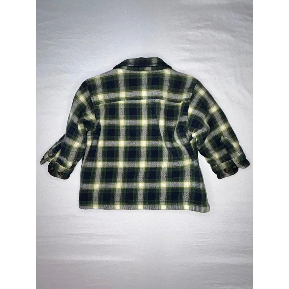The Children's Place 24 Mos Plaid Flannel Shirt Jacket Fleece Lined Kids